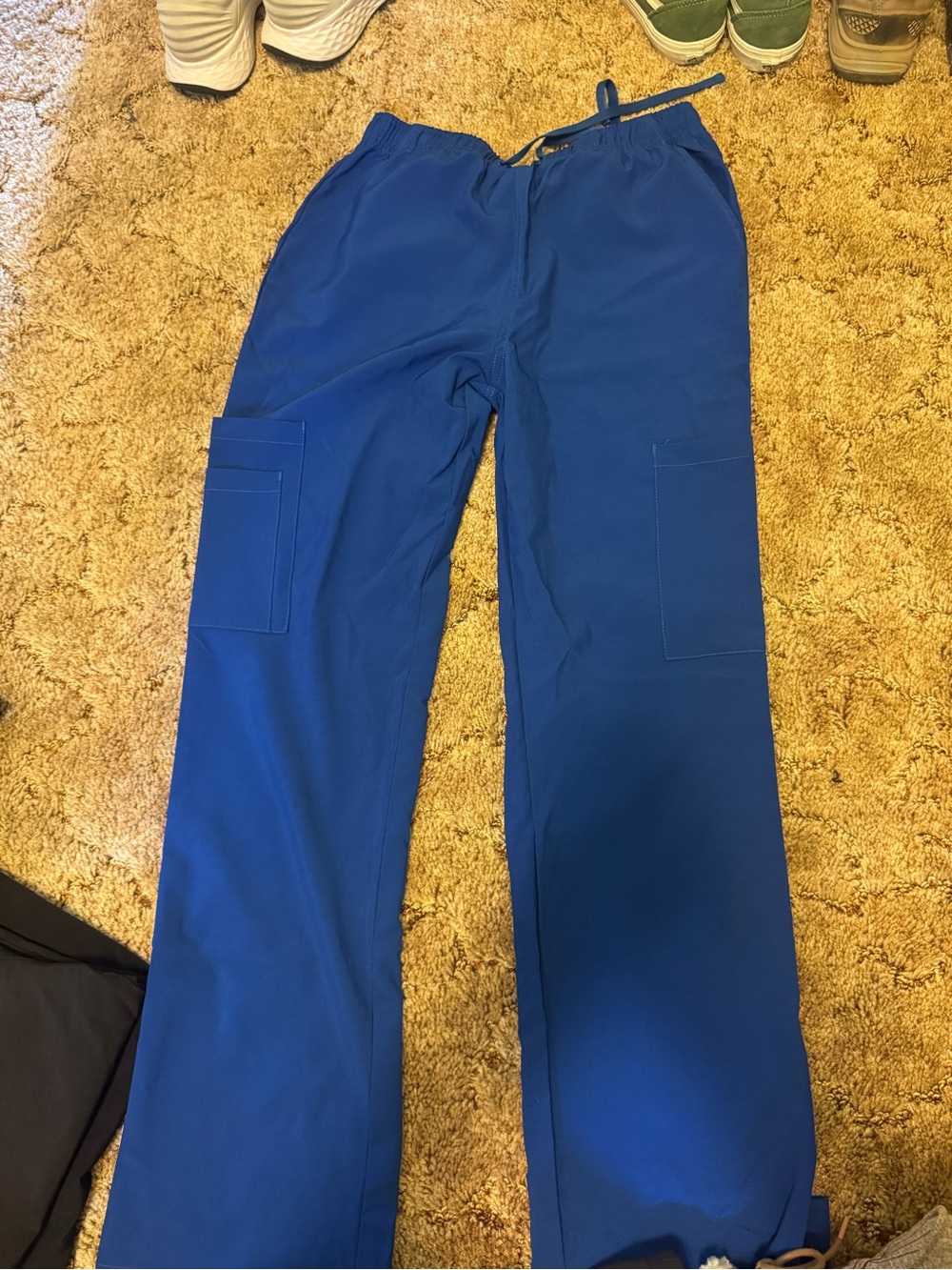 Women's Royal Blue Scrub set - Elastic Waist with Patch Pockets